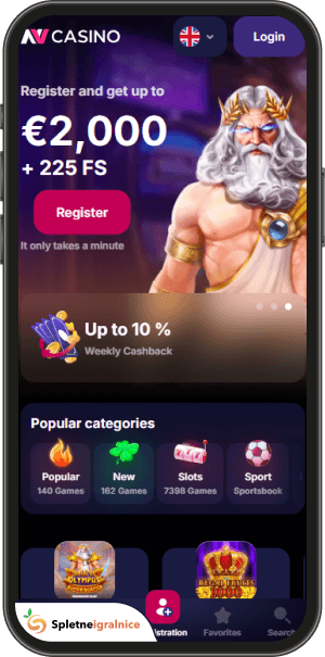 spletni igralni avtomati nv casino