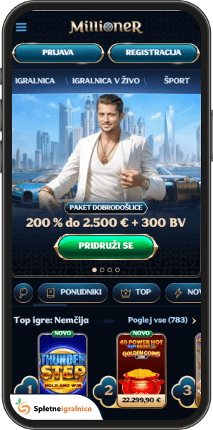 spletni igralni avtomati millioner