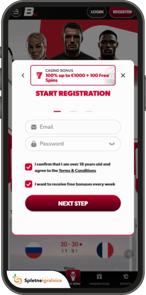 postopek registracije v betista casino